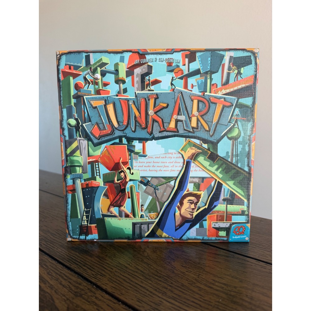 Junk Art Board Game Multi Build Dexterity Stacking Art Pretzel Games Open Box